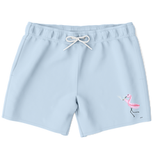 Load image into Gallery viewer, Doobie Flamingo | Blue | Men's Swim Trunks