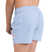 Load image into Gallery viewer, Surf Flamingo | Blue | Kid's Swim Trunks