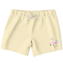 Load image into Gallery viewer, Surf Flamingo | Yellow | Men's Swim Trunks