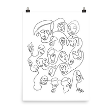Load image into Gallery viewer, Multi Face Single Line | Art Print