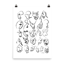 Load image into Gallery viewer, 25 Single Line Faces | Art Print