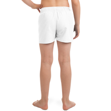Load image into Gallery viewer, Surf Flamingo | White | Kid's Swim Trunks