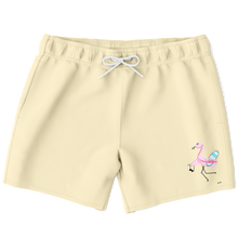 Load image into Gallery viewer, Surf Flamingo | Yellow | Men&#39;s Swim Trunks
