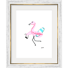 Load image into Gallery viewer, Surf Flamingo | Art Print
