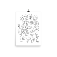 Load image into Gallery viewer, Multi Face Single Line | Art Print
