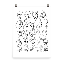 Load image into Gallery viewer, 25 Single Line Faces | Art Print
