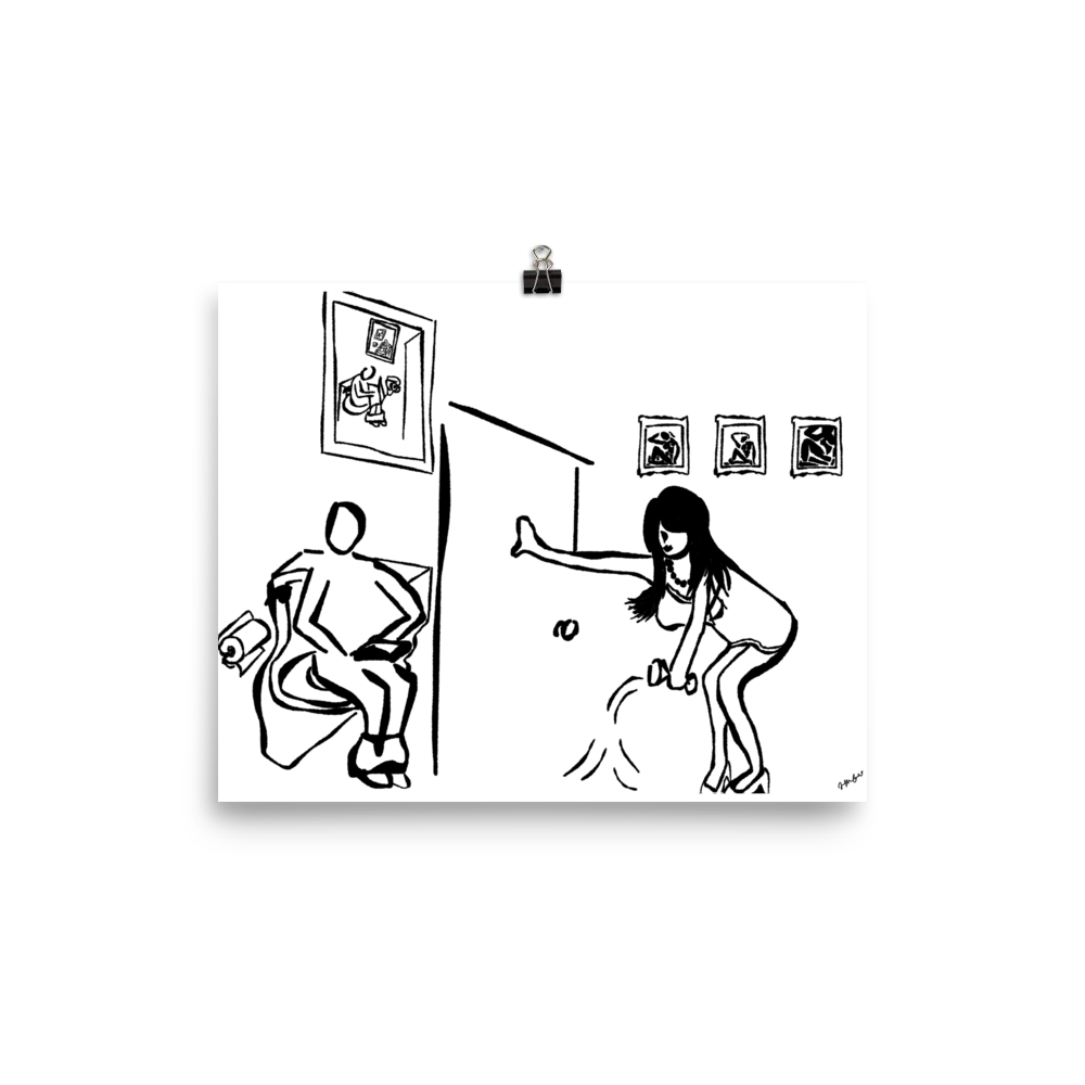 Bathroom Games II | Art Print - Jon-Marc Art