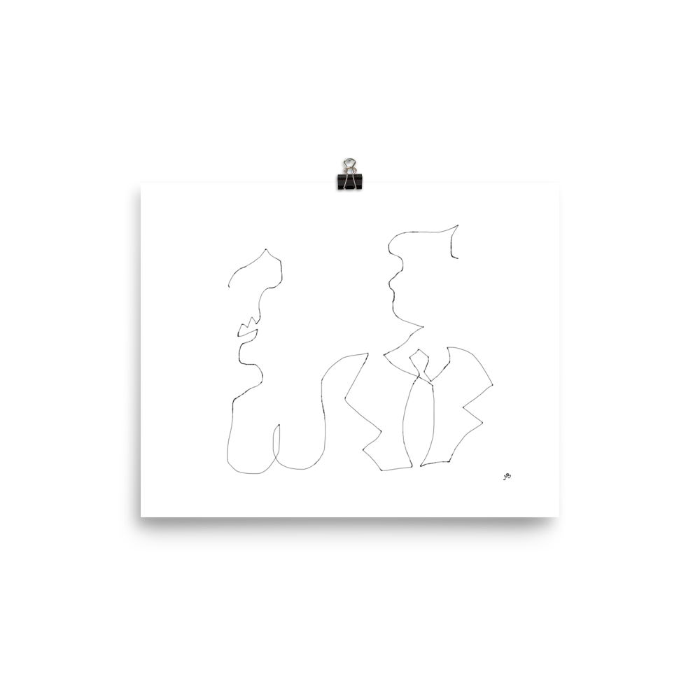Single Line Couple | Art Print