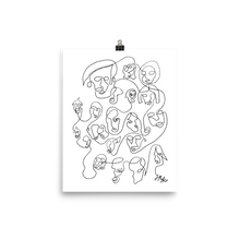 Load image into Gallery viewer, Multi Face Single Line | Art Print
