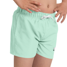 Load image into Gallery viewer, Surf Flamingo | Pistachio | Kid&#39;s Swim Trunks
